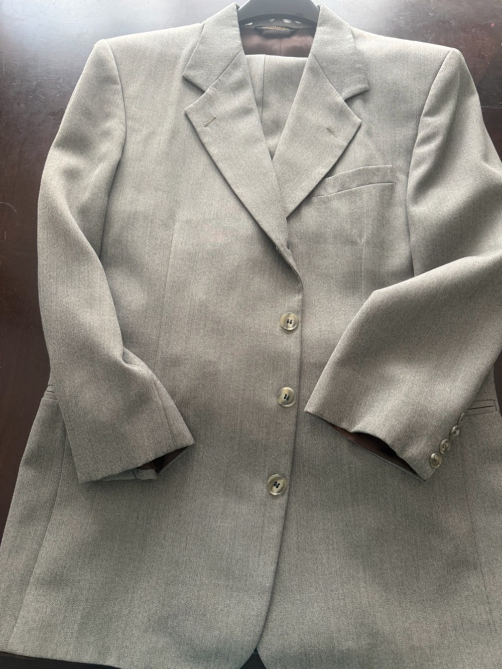 Men's Classic Gray Three-Button Suit